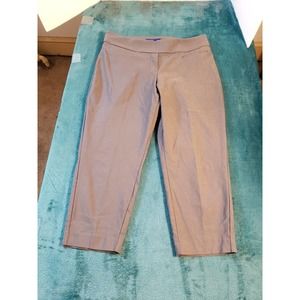Apt. 9 Pants Womens Gray Sz 16 Ladies Stretch Pull On Elastic Waist Capri Brynn